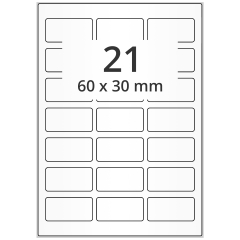 polyester labels, transparent, 60 x 30 mm - View Product