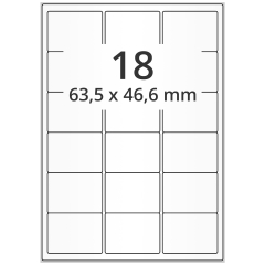 polyester labels, transparent, 63.5 x 46.6 mm - View Product