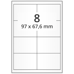 polyester labels, transparent, 97 x 67.6 mm - View Product