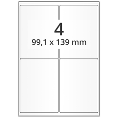 polyester labels, transparent, 99.1 x 139 mm - View Product