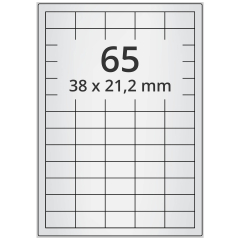 polyester labels, silver, 38 x 21.2 mm - View Product