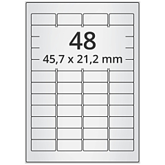 polyester labels, silver, 45.7 x 21.2 mm - View Product