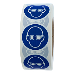 mandatory sign, wear eye protection, Ø 50 mm - View Product