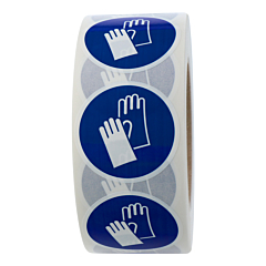 mandatory sign, wear safety gloves, Ø 50 mm - View Product