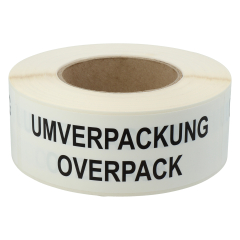 Umverpackung/Overpack labels, polyethylene foil, 150 x 50 mm - View Product