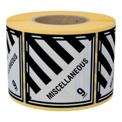 dangerous goods labels, paper, 100 x 100 mm - View Product