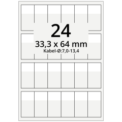 cable labels, polyester, 33.3 x 64 mm - View Product
