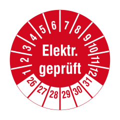 electrical inspection label, 2026-2031, polyethylene foil, Ø 20 mm - View Product