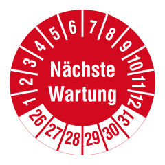 inspection date label, several years, 2026-2031, polyethylene foil, Ø 30 mm - View Product