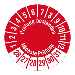 inspection date label, several years, 2026-2031, polyethylene foil, Ø 30 mm - View Product