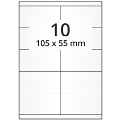 polyester labels, white, 105 x 55 mm - View Product