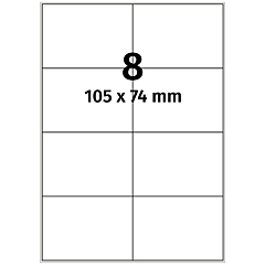 polyester labels, white, 105 x 74 mm - View Product