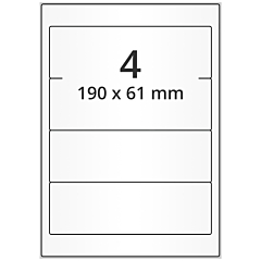 polyester labels, white, 190 x 61 mm - View Product