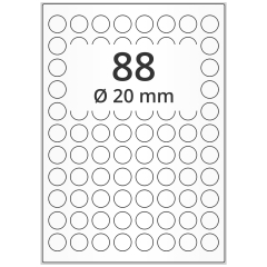 polyester labels, white, Ø 20 mm - View Product