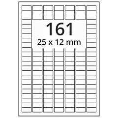 polyester labels, white, 25 x 12 mm - View Product