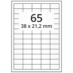 polyester labels, white, 38 x 21.2 mm - View Product