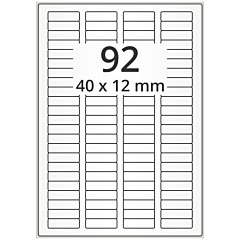 polyester labels, white, 40 x 12 mm - View Product