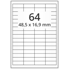 polyester labels, white, 48.5 x 16.9 mm - View Product