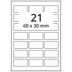 polyester labels, white, 60 x 30 mm - View Product