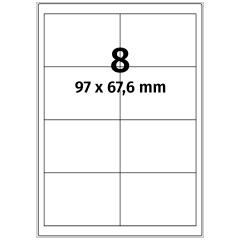 polyester labels, white, 97 x 67.6 mm - View Product
