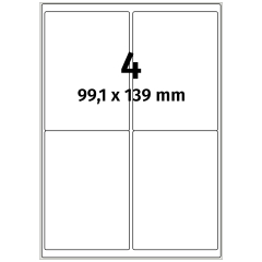 polyester labels, white, 99.1 x 139 mm - View Product