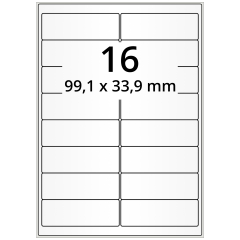 polyester labels, white, 99.1 x 33.9 mm - View Product