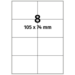 polyethylene foil labels, white, 105 x 74 mm - View Product