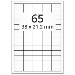 polyethylene foil labels, white, 38 x 21 mm - View Product