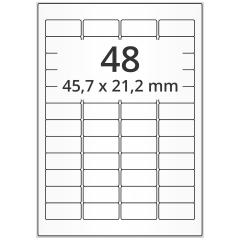 polyethylene foil labels, white, 45.7 x 21.2 mm - View Product