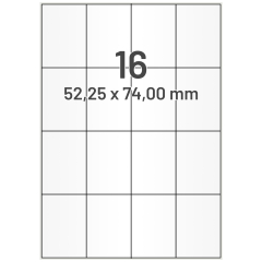 polyethylene foil labels, white, 52 x 74 mm - View Product