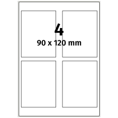 polyethylene foil labels, white, 90 x 120 mm - View Product