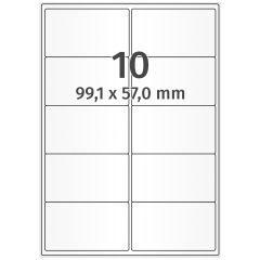 polyethylene foil labels, white, 99.1 x 57 mm - View Product