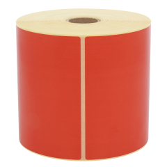 uncoated thermal-eco labels, red, permanent, 101.6 x 152.4 mm - View Product