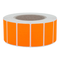 fluorescent paper labels, bright orange, 60 x 40 mm - View Product