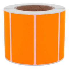 fluorescent paper labels, bright orange, 100 x 50 mm - View Product
