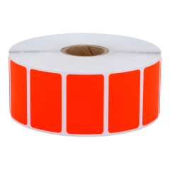 fluorescent paper labels, bright red, 38 x 23 mm - View Product
