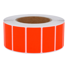 fluorescent paper labels, bright red, 75 x 50 mm - View Product