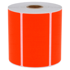 fluorescent paper labels, bright red, 100 x 50 mm - View Product