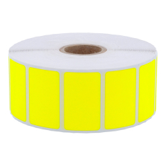 fluorescent paper labels, bright yellow, 38 x 23 mm - View Product