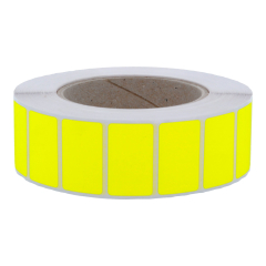 fluorescent paper labels, bright yellow, 38 x 23 mm - View Product