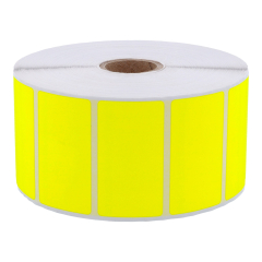 fluorescent paper labels, bright yellow, 50.8 x 25.4 mm - View Product
