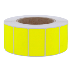 fluorescent paper labels, bright yellow, 50.8 x 25.4 mm - View Product
