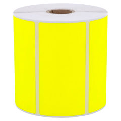 fluorescent paper labels, bright yellow, 100 x 50 mm - View Product