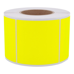 fluorescent paper labels, bright yellow, 100 x 100 mm - View Product
