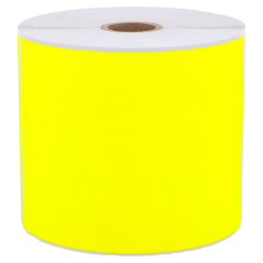 fluorescent paper labels, bright yellow, 100 x 150 mm - View Product