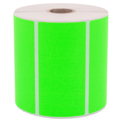 fluorescent paper labels, bright green, 100 x 50 mm - View Product