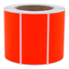 fluorescent paper labels, bright red, 100 x 50 mm - View Product