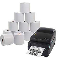 linerless-labelprinter-set, GoDEX DT4L + 12 rolls of linerless labels (102 mm) - View Product