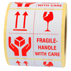 package handling label, paper, 100 x 100 mm - View Product