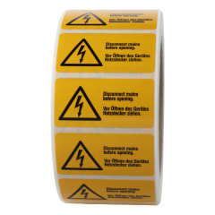 warning labels, W012, 50.8 x 25.4 mm - View Product